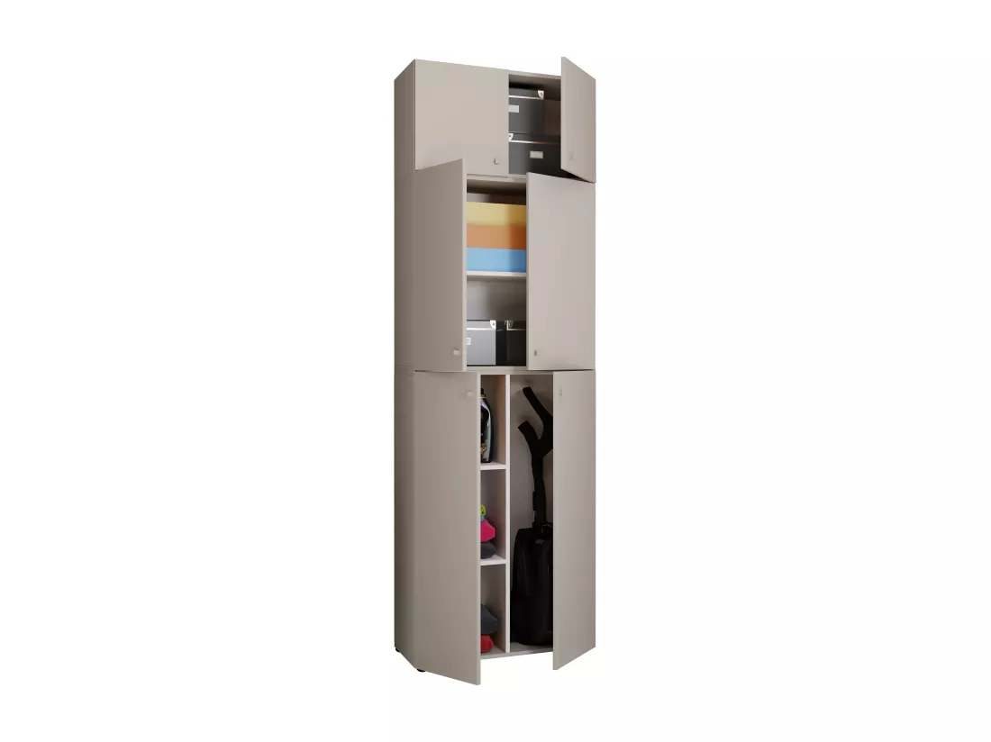 Armoire à balais en bois Armoire de nettoyage Lona A