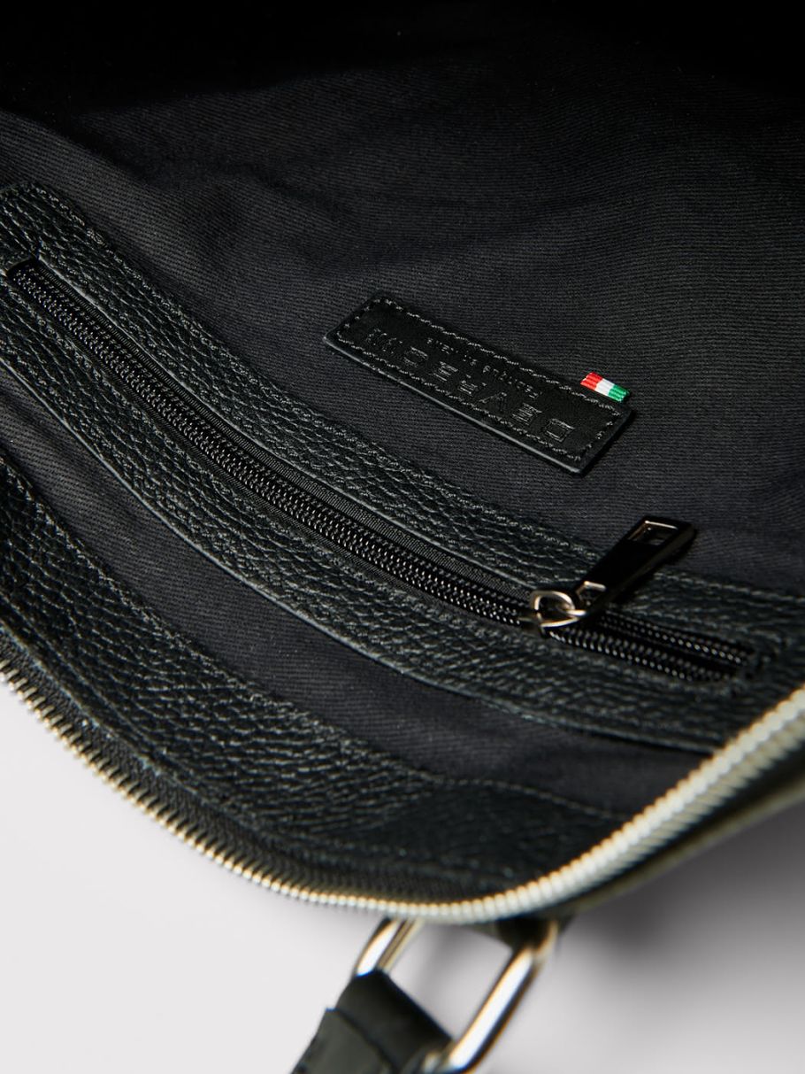 Sac premium en cuir grainé