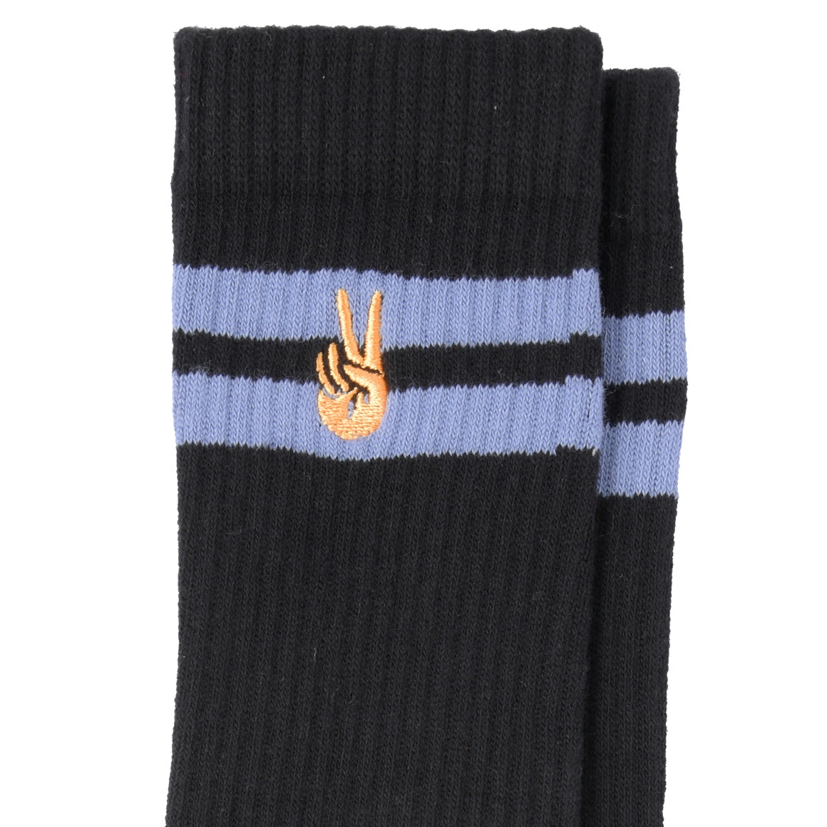 VanVaan 1 Paar Herren Sportsocken mit Stickerei schwarz