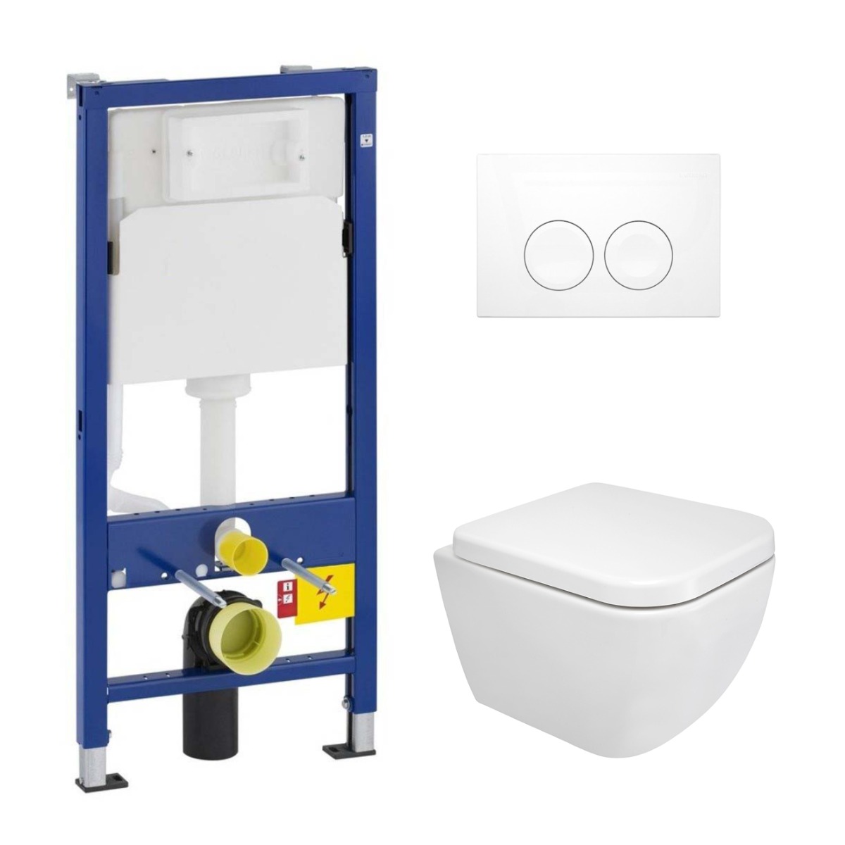 Geberit UP100 toiletset met Mueller Cielo Compact toilet en softclose zitting