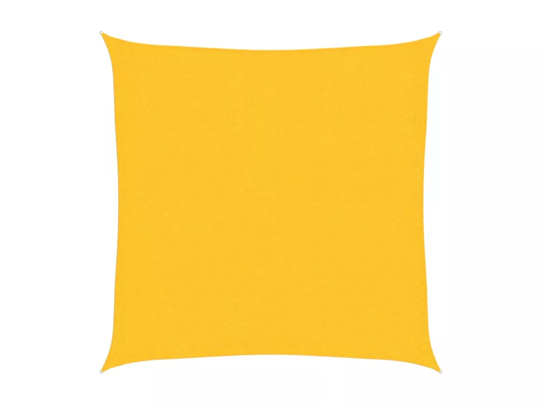 Voile d'ombrage 160 g/m² Jaune 2,5x2,5 m PEHD