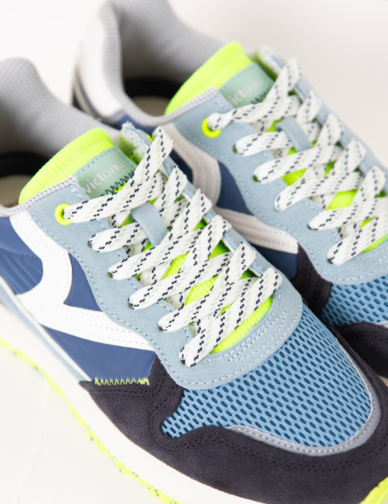 VICTORIA BASKETS HOMME LEGGERA NEON TOUCH MARINO