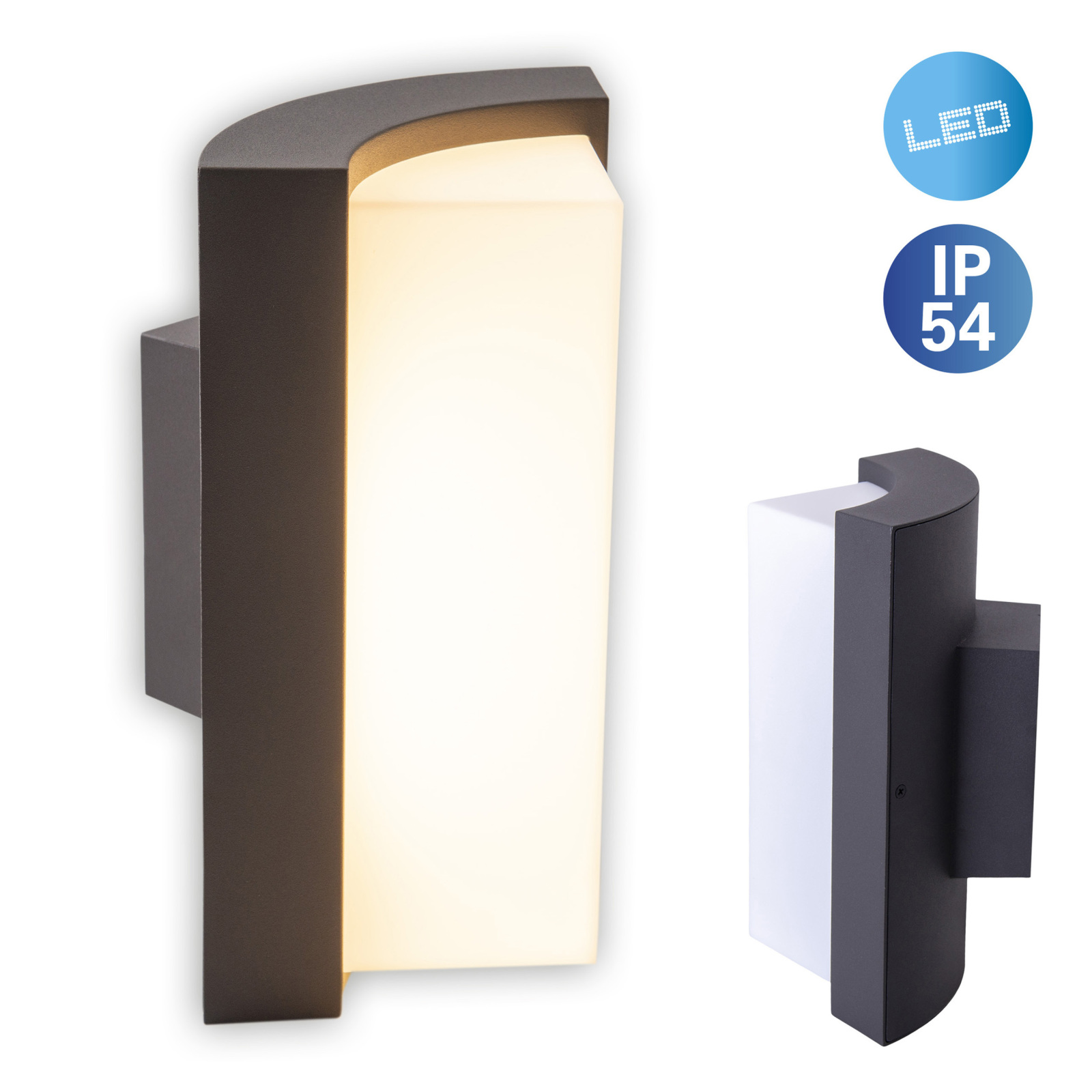 LED-Außenwandleuchte RICO - anthrazit - 22 cm