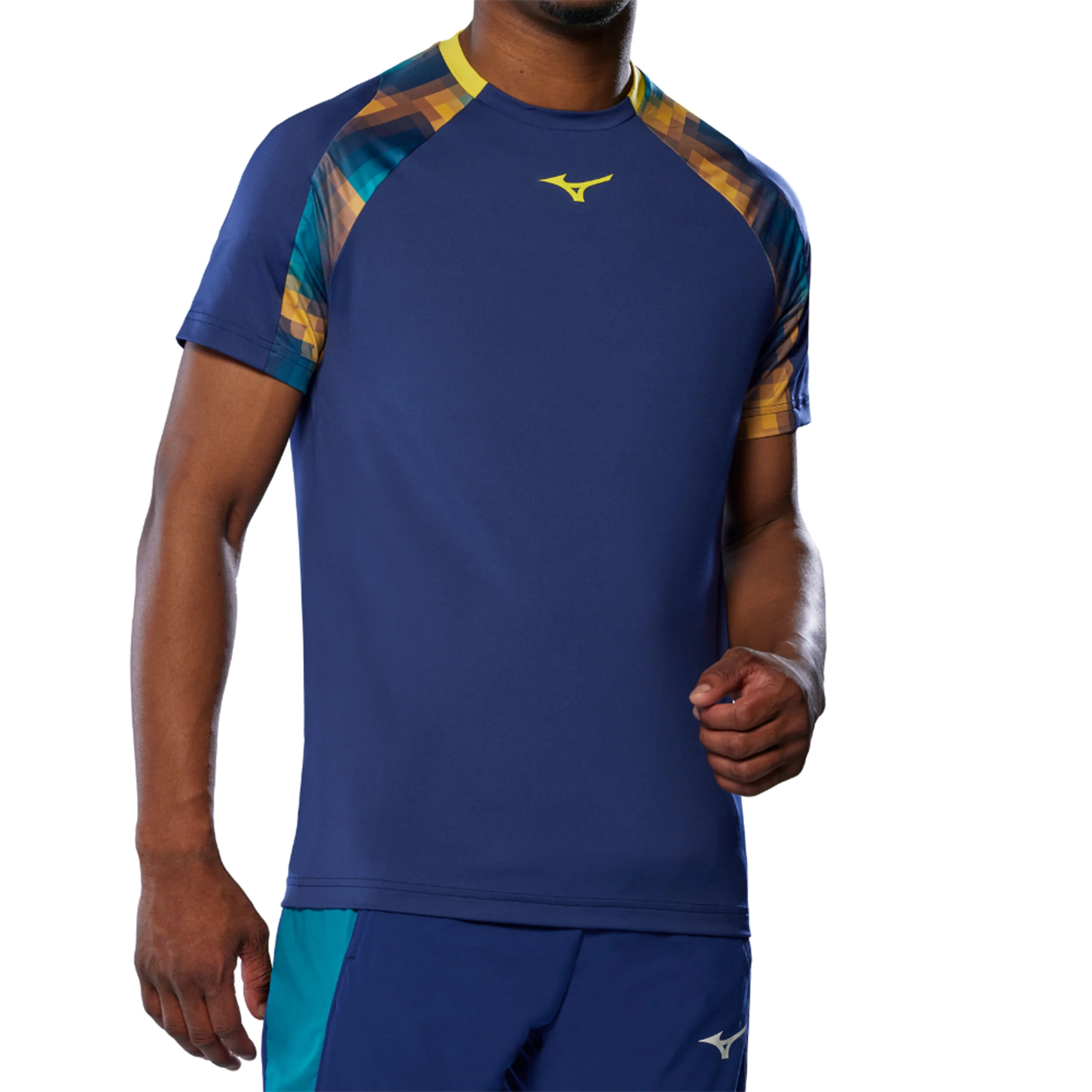 Mizuno Frontier Shadow T-shirt Hommes - Bleu