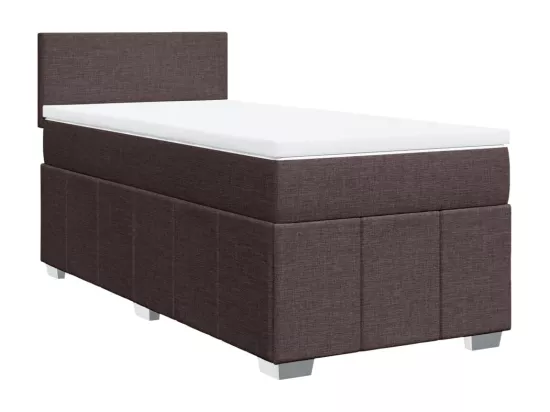 Sommier à lattes de lit avec matelas Marron foncé 90x190 cm