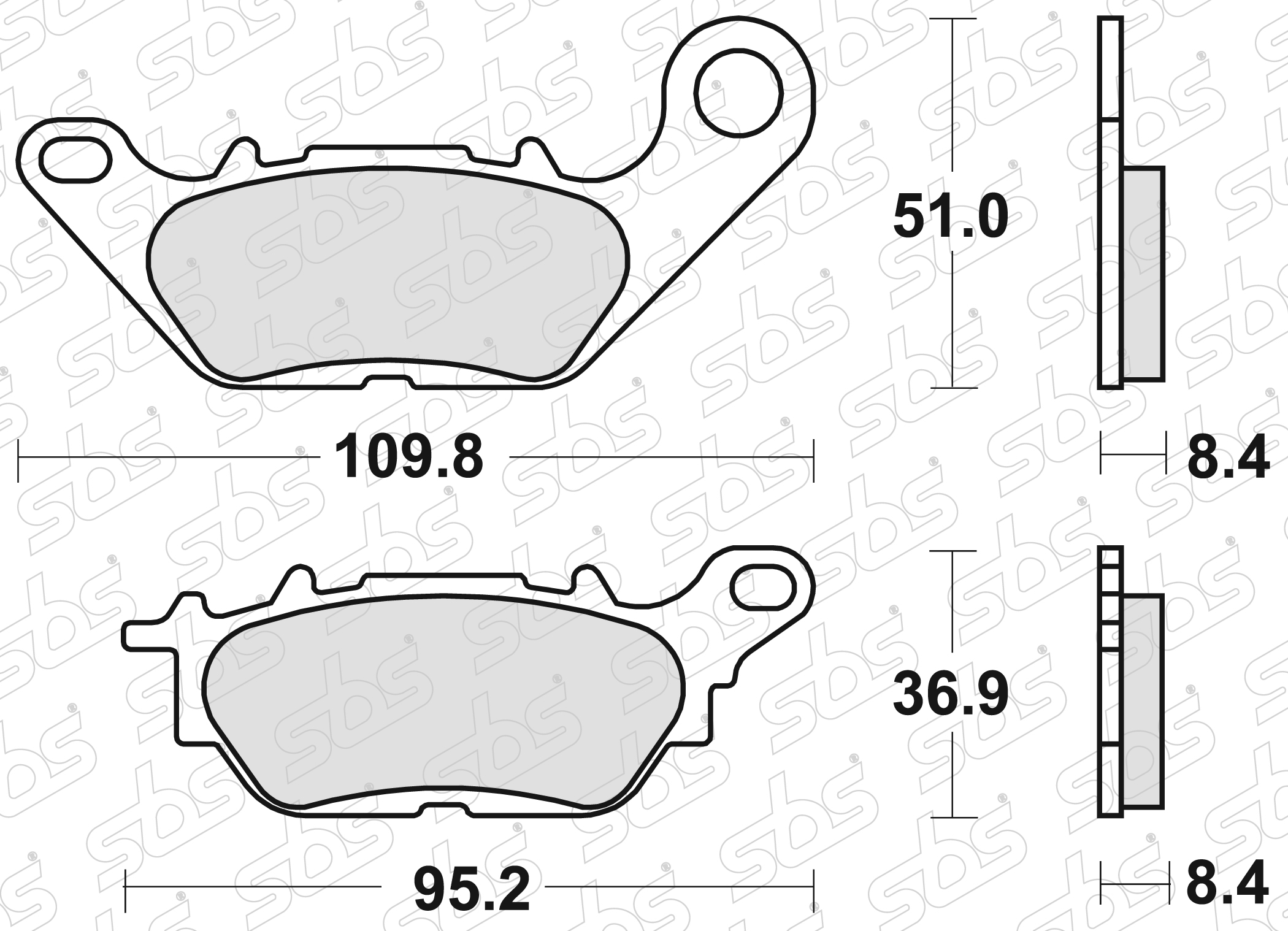 SBS - Plaquettes de frein 858 HF