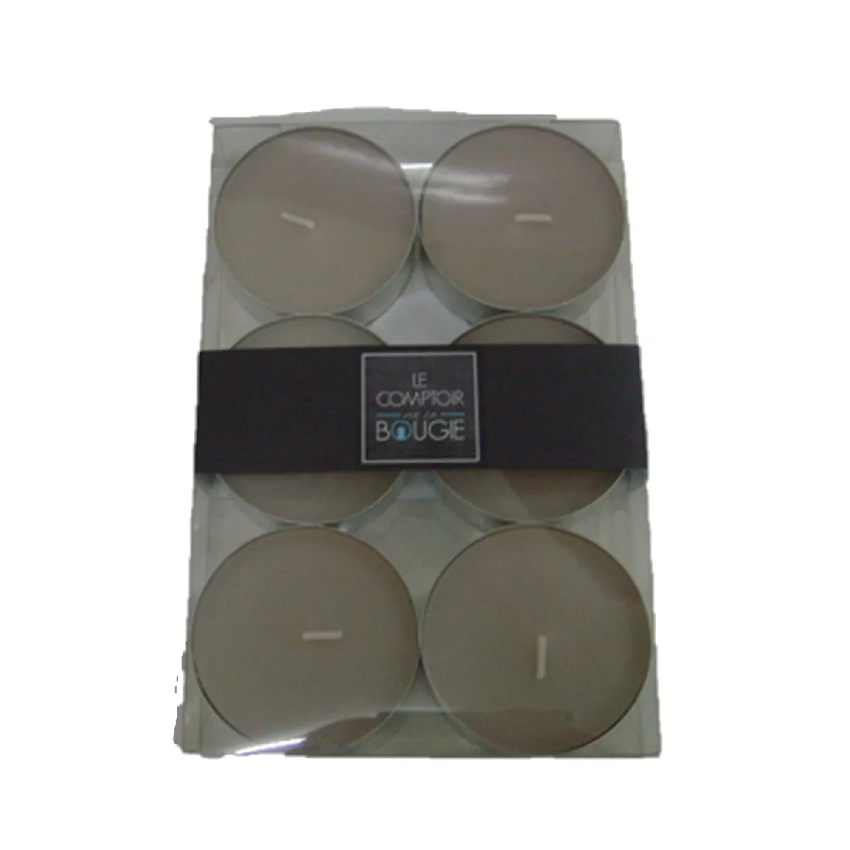 Comptoir Des Bougies Lot de 6 Bougies Colorées Lin