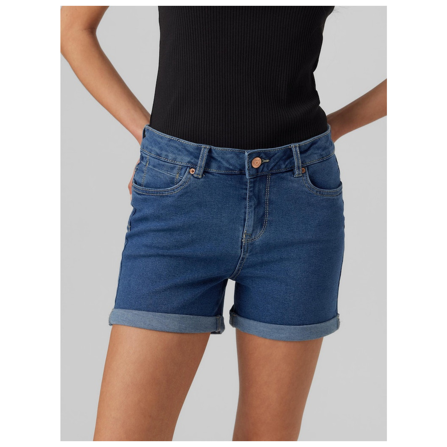 Vero Moda VMLUNA MR FOLD SHORTS MIX GA N