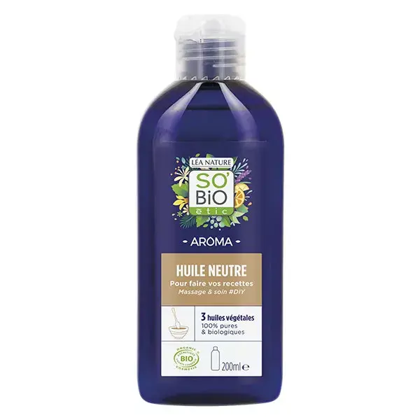Óleo de Massagem e Cuidado Orgânico Neutro So'Bio Étic Aroma 200ml