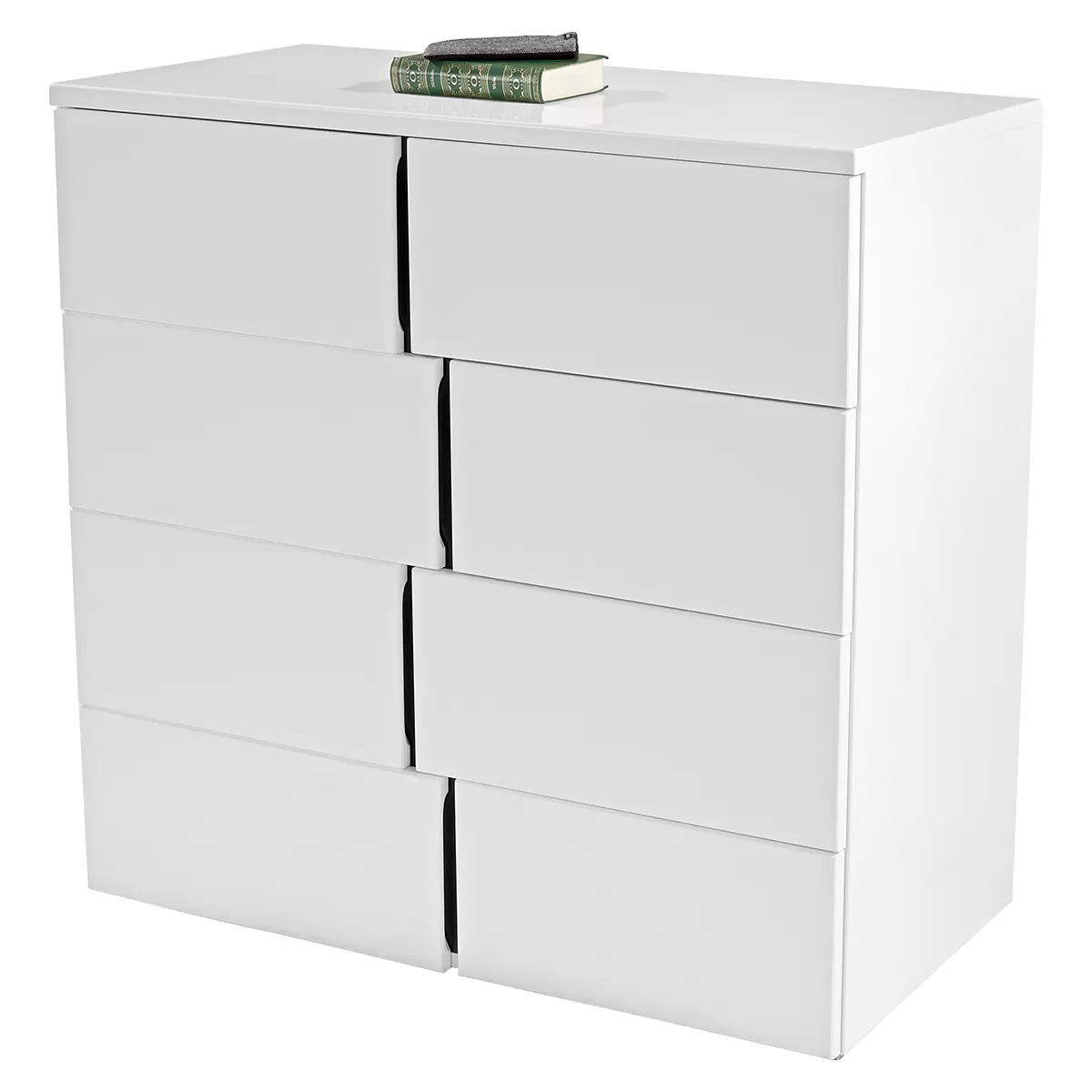 Kommode Split 1T4L weiss,schwarz