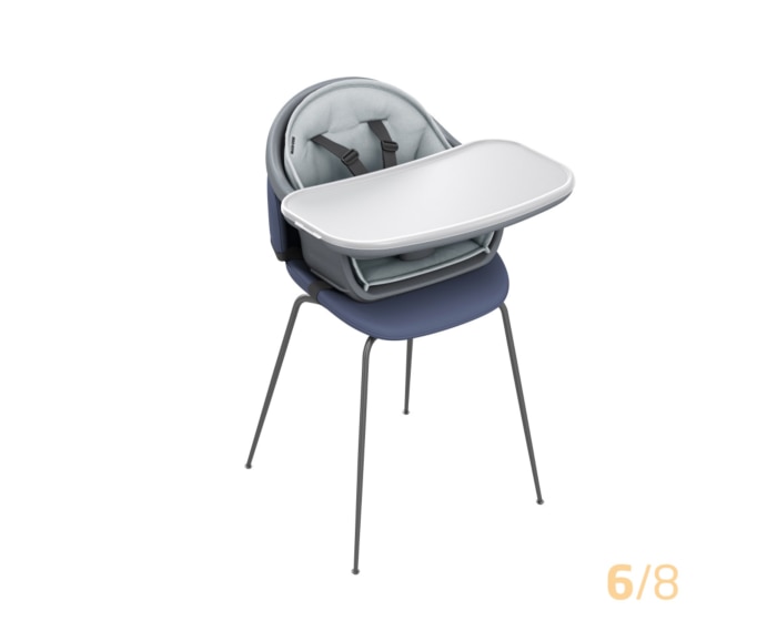 Moa 8-in-1 Hochstuhl 6 M - 5 Y   0 - 20 kg    8 verschiedene Möglichkeiten |    Stilvolles, langlebiges Design |    Leicht abzuwischen und zu reinigen |    Einfach zu installieren und anzupassen |
