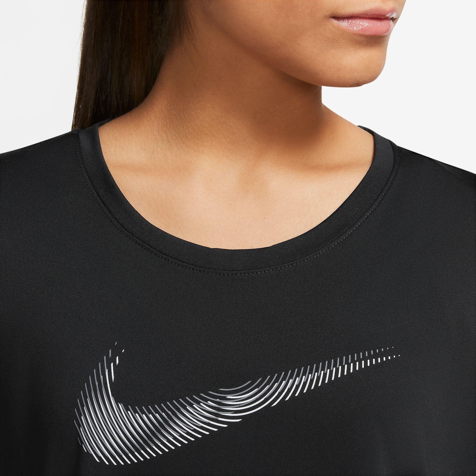 Nike Dri FIT Swoosh Womens Short Sleeve Running Top