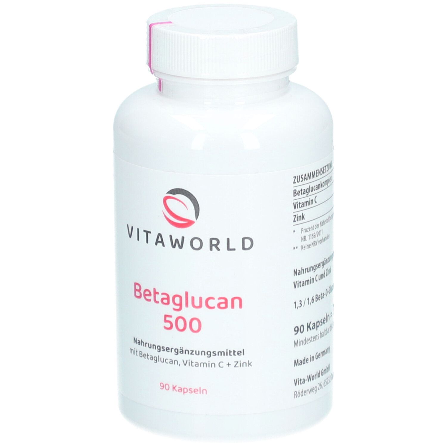 Betaglucan 500 + Vitamin C + Zink