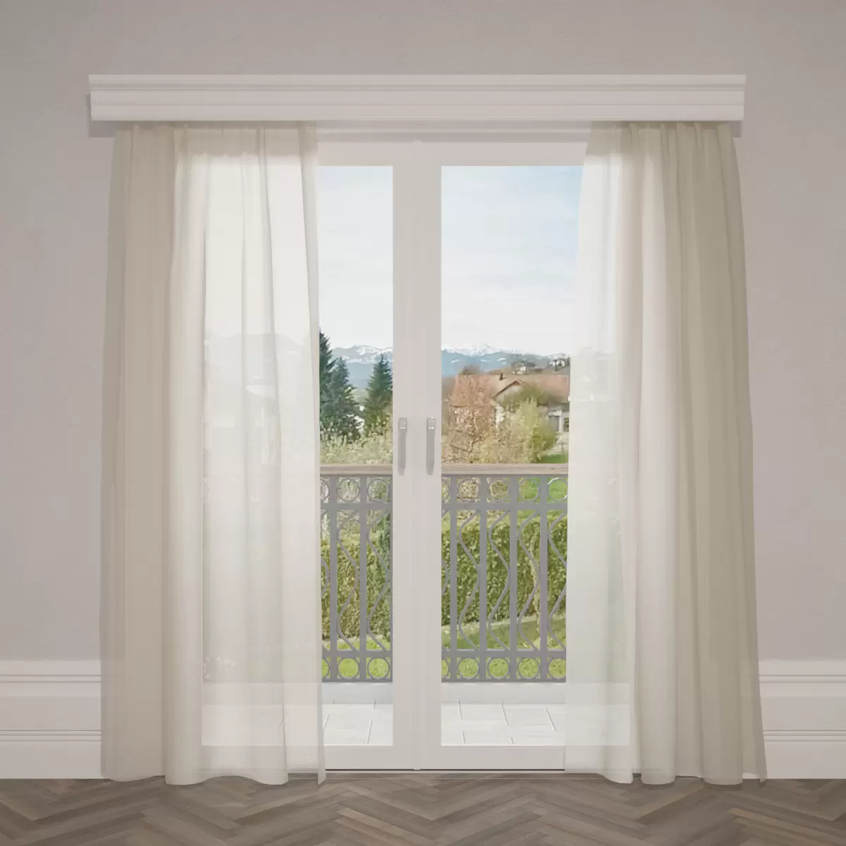 Tagvorhang Voile Orange