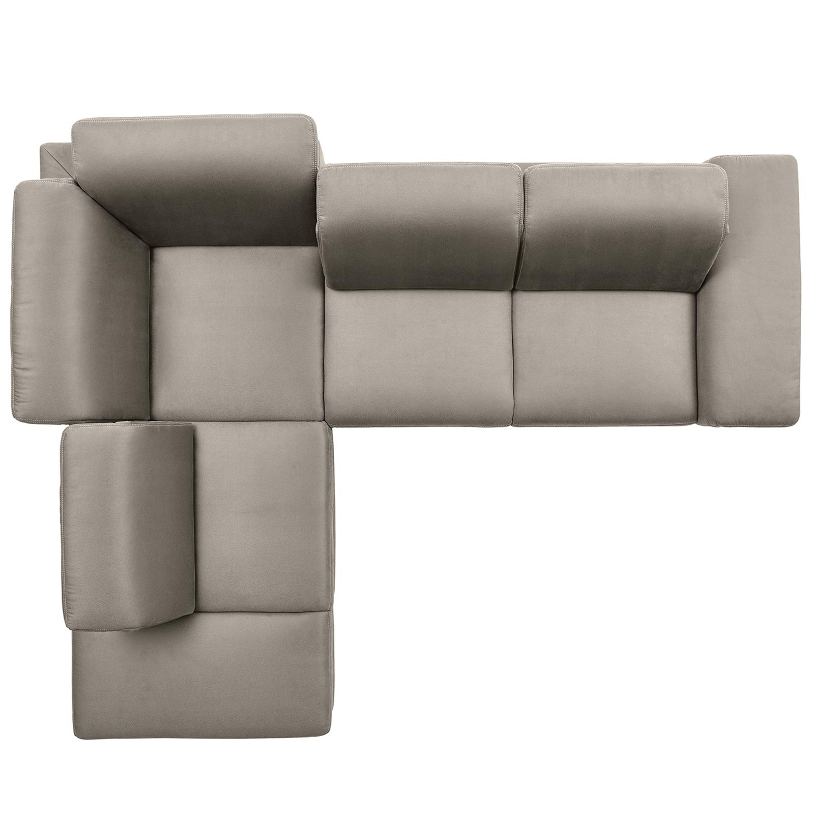 polsterpower Boxspringsofa - Holiday alu - Basismodell - Ottomane links