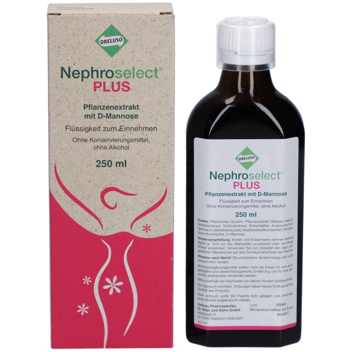 Nephroselect Plus Flüssigkeit mit D-Mannose und Heidelbeersaft