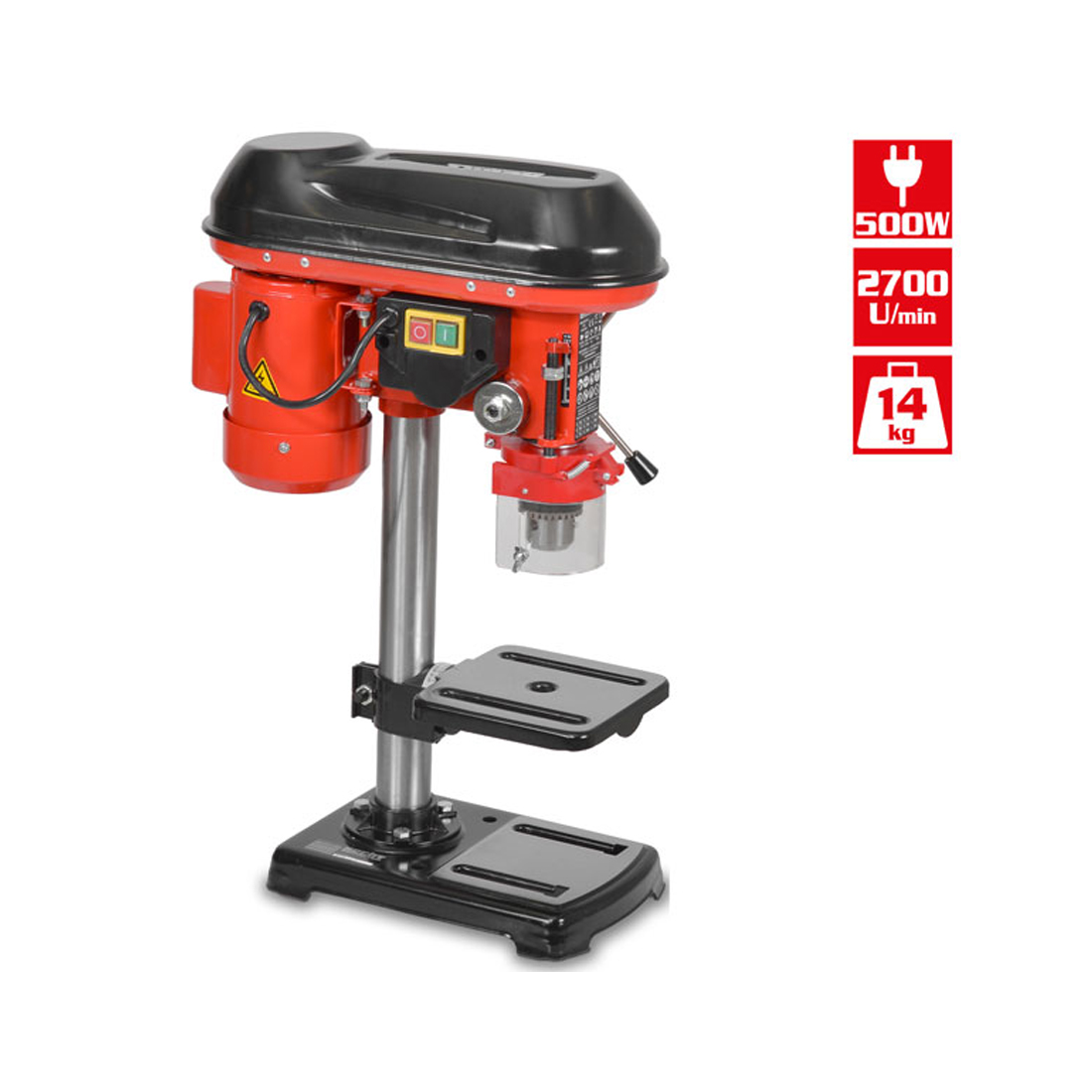 Hecht Standbohrmaschine 550 Watt, Höhe 610mm, Bohrfutter bis 16mm
