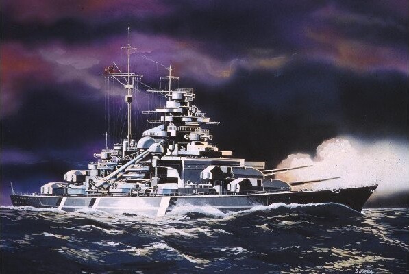 Revell - Bismarck Model Skib Byggesæt - 1:1200 - 05802