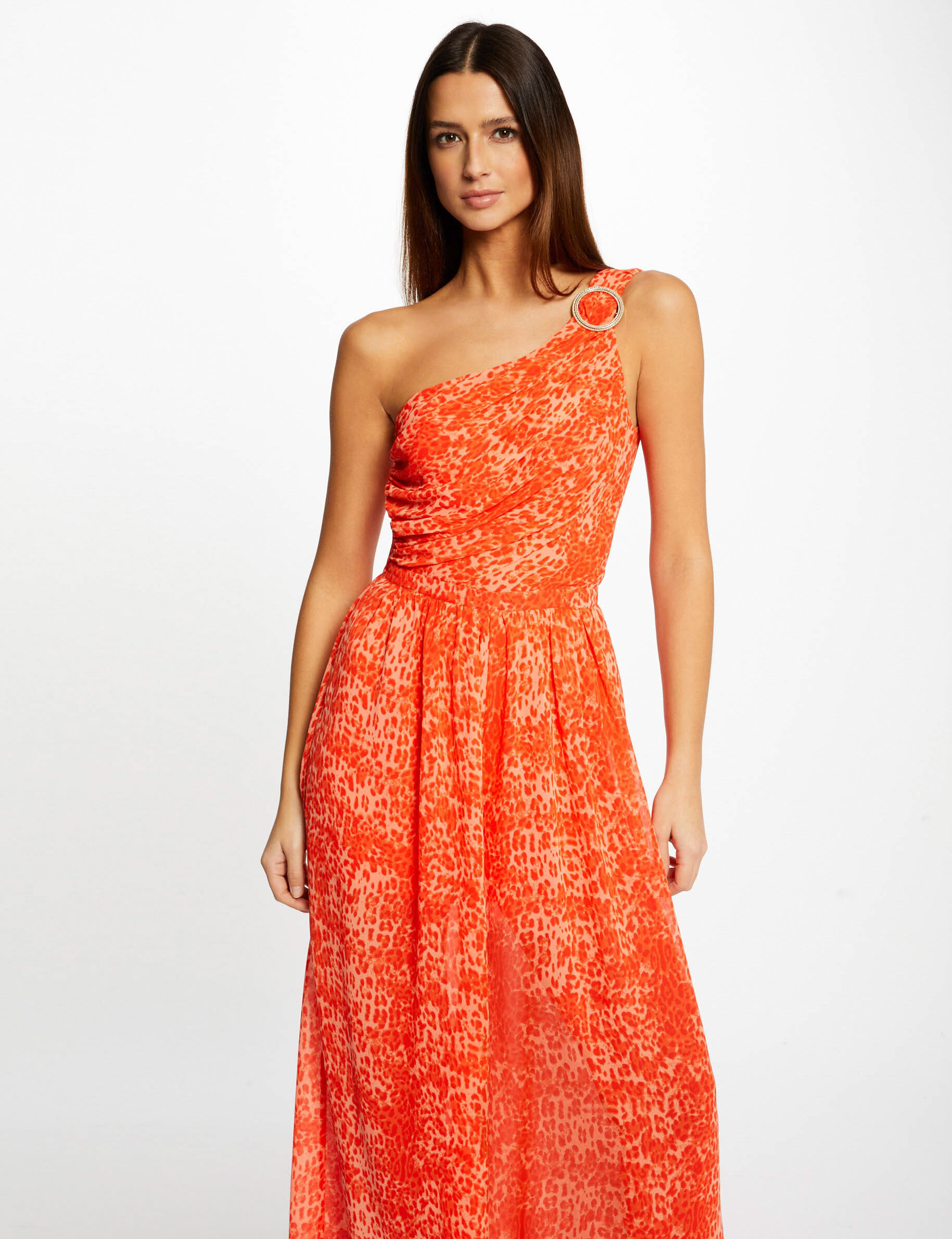 Combinaison large imprimé léopard caramel femme - caramel