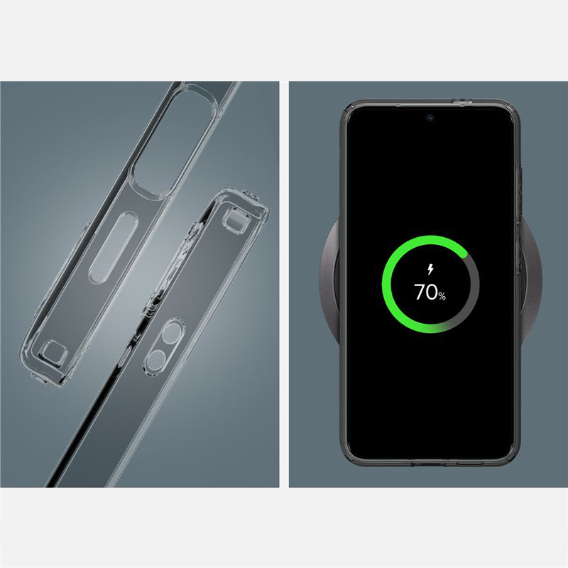 Samsung Galaxy S24  Plus Liquid Crystal Case Gummi Hülle (ACS07324) - Space Crystal (Grau / Transparent)