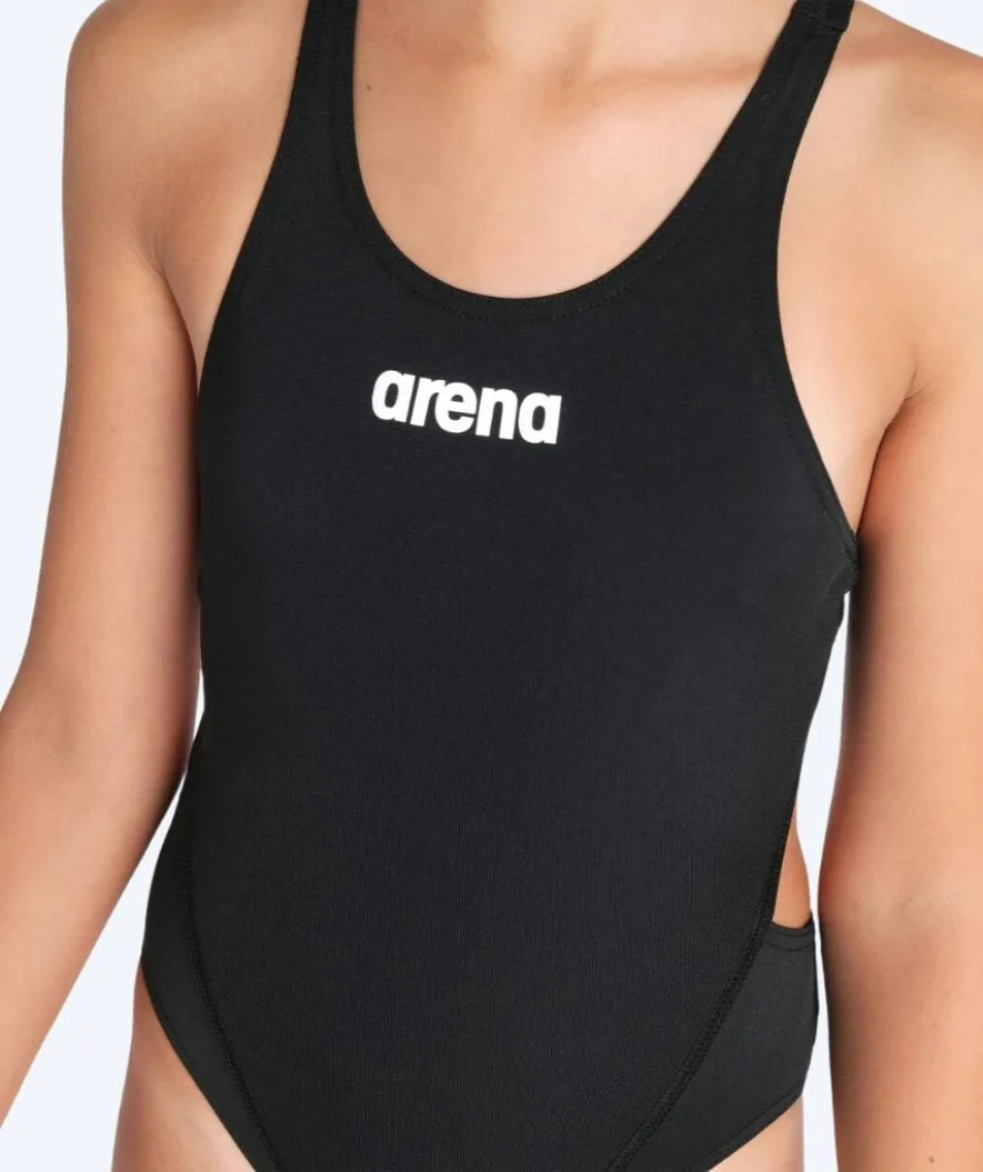Arena badedragt til piger - Team Swim Tech Solid - Sort