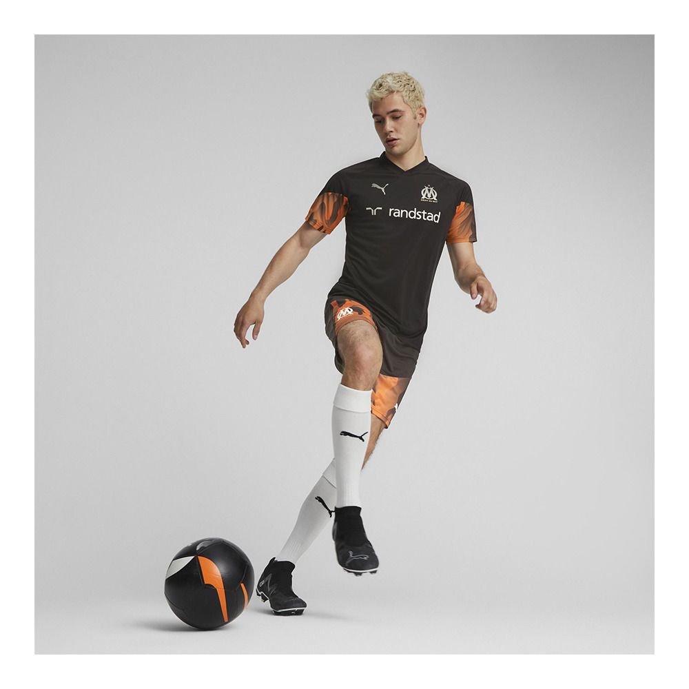 Puma OM TRG - Maillot Homme black/rickie orange