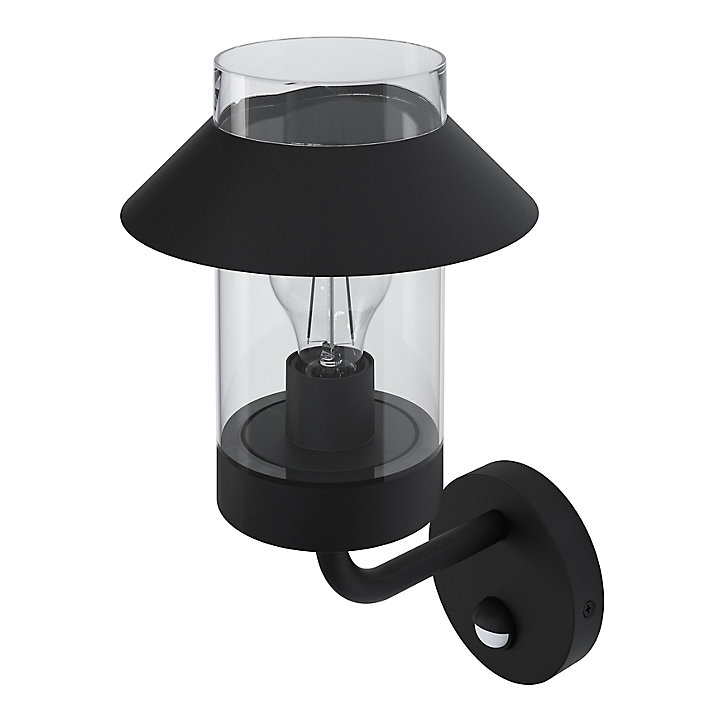 Applique murale à détection Caprera E27 25W IP44 GoodHome noir