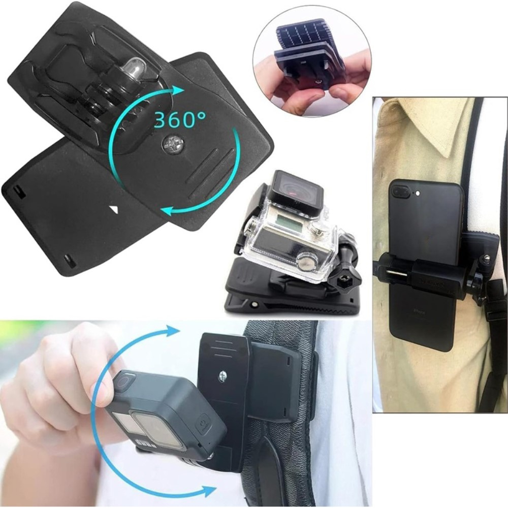 11in1 Kamera Zubehör Kit Bundle Set mit Brustgurt / Kopfband und Handy Halterung für GoPro Hero