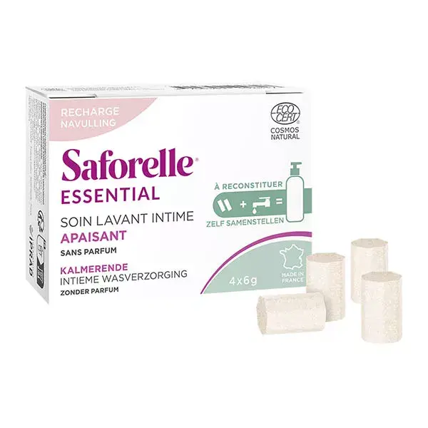 Saforelle® Essential - Sabonete Íntimo Suavizante para Repor a Hidratação - Caixa de Refil