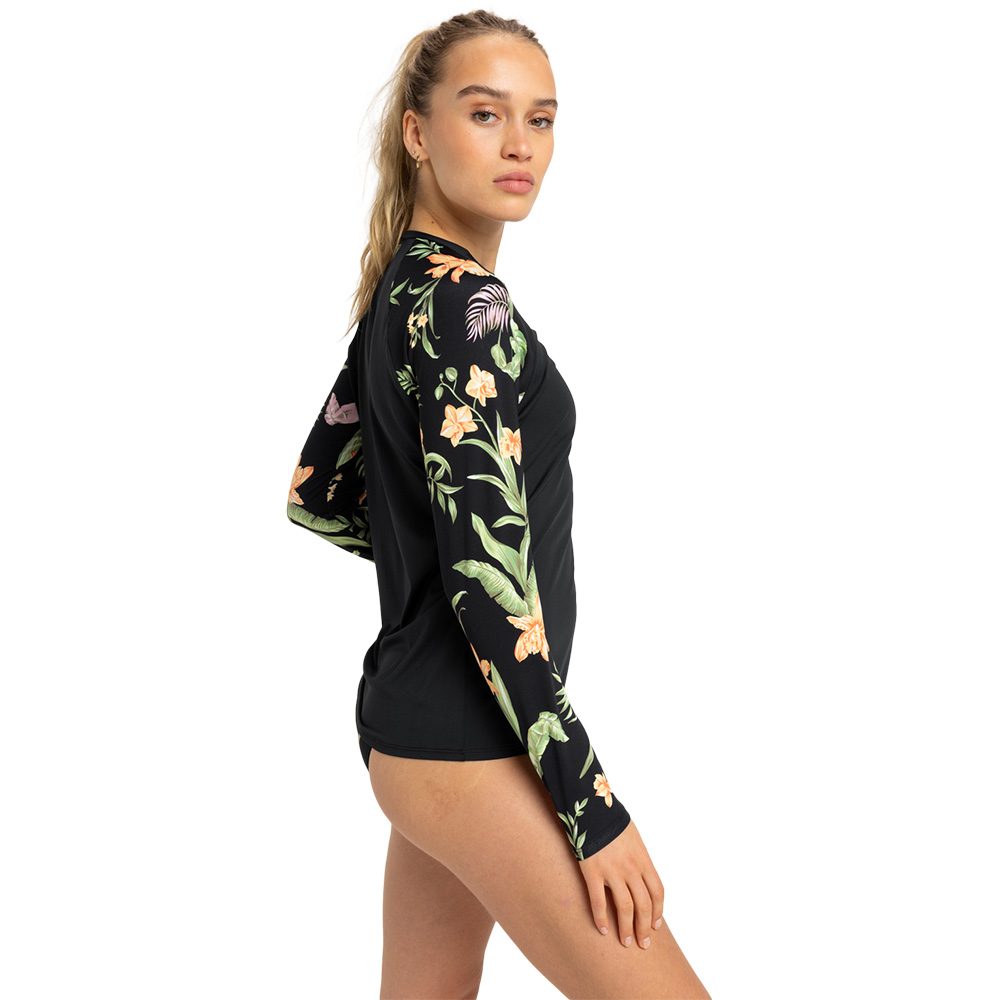 Roxy Longsleeve Surf Lycra Damen anthracite island escape