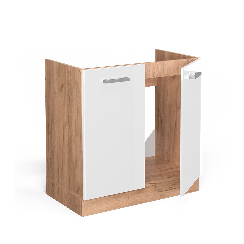 Vicco Spülenunterschrank Küchenschrank Küchenzeile R-Line 80 cm Goldkraft Weiß