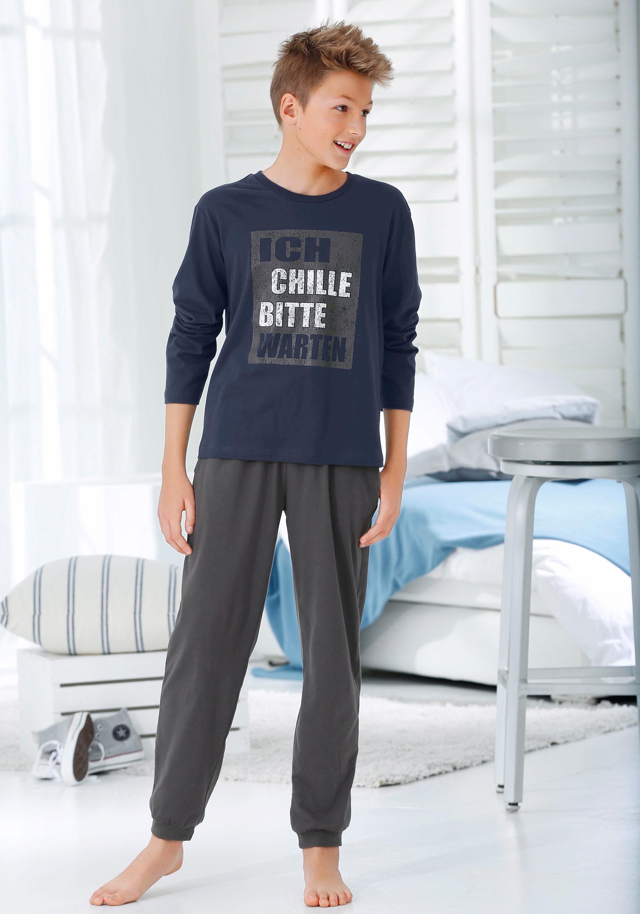 AUTHENTIC LE JOGGER Pyjama 1 Stück, 2 tlg. Schlafanzug mit Spruch 