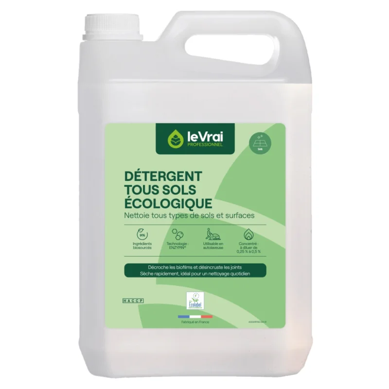 LE VRAI - Détergent sols et multi-surfaces Ecolabel - HACCP - 5L