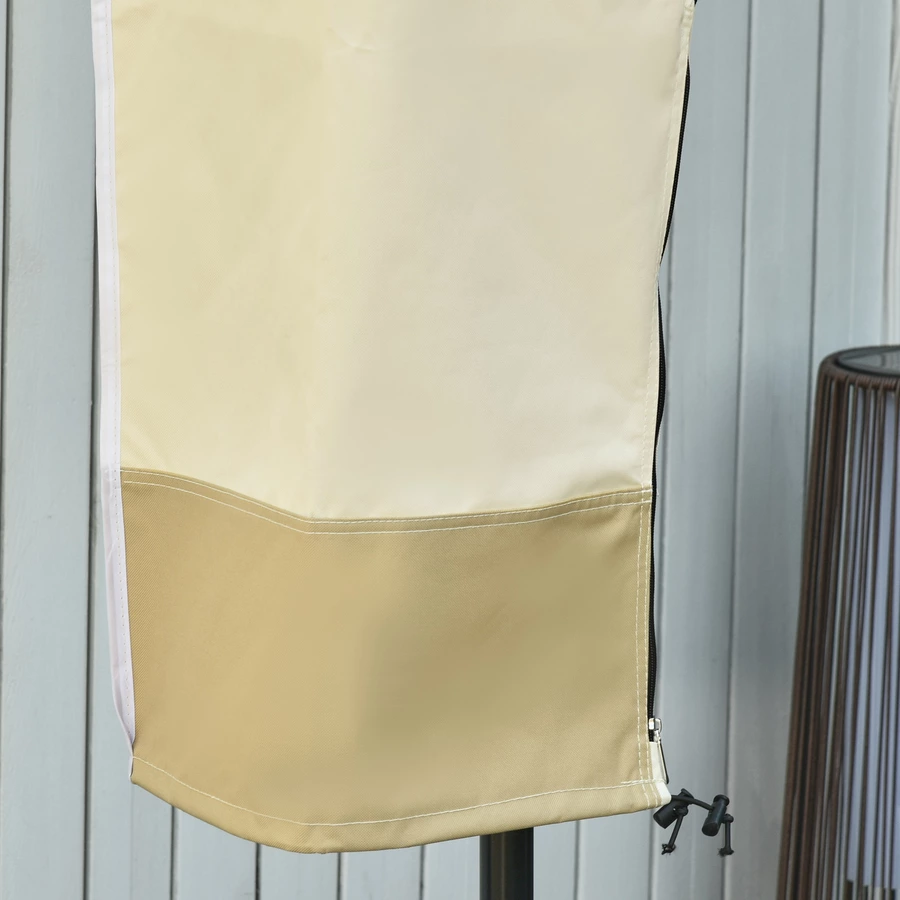 Outsunny Schutzhülle für Sonnenschirme beige, kaffeebraun