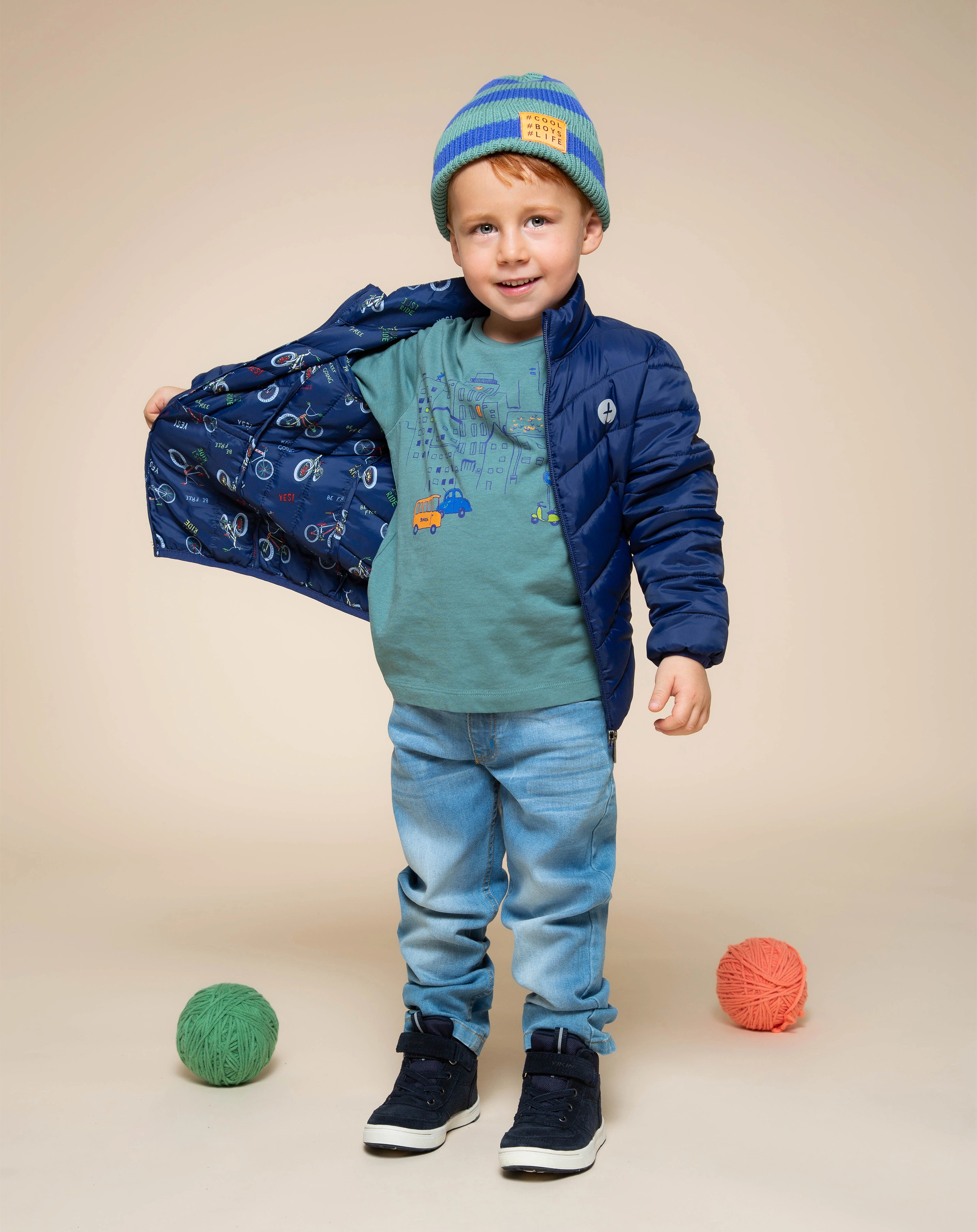 Steppjacke BMX in blau