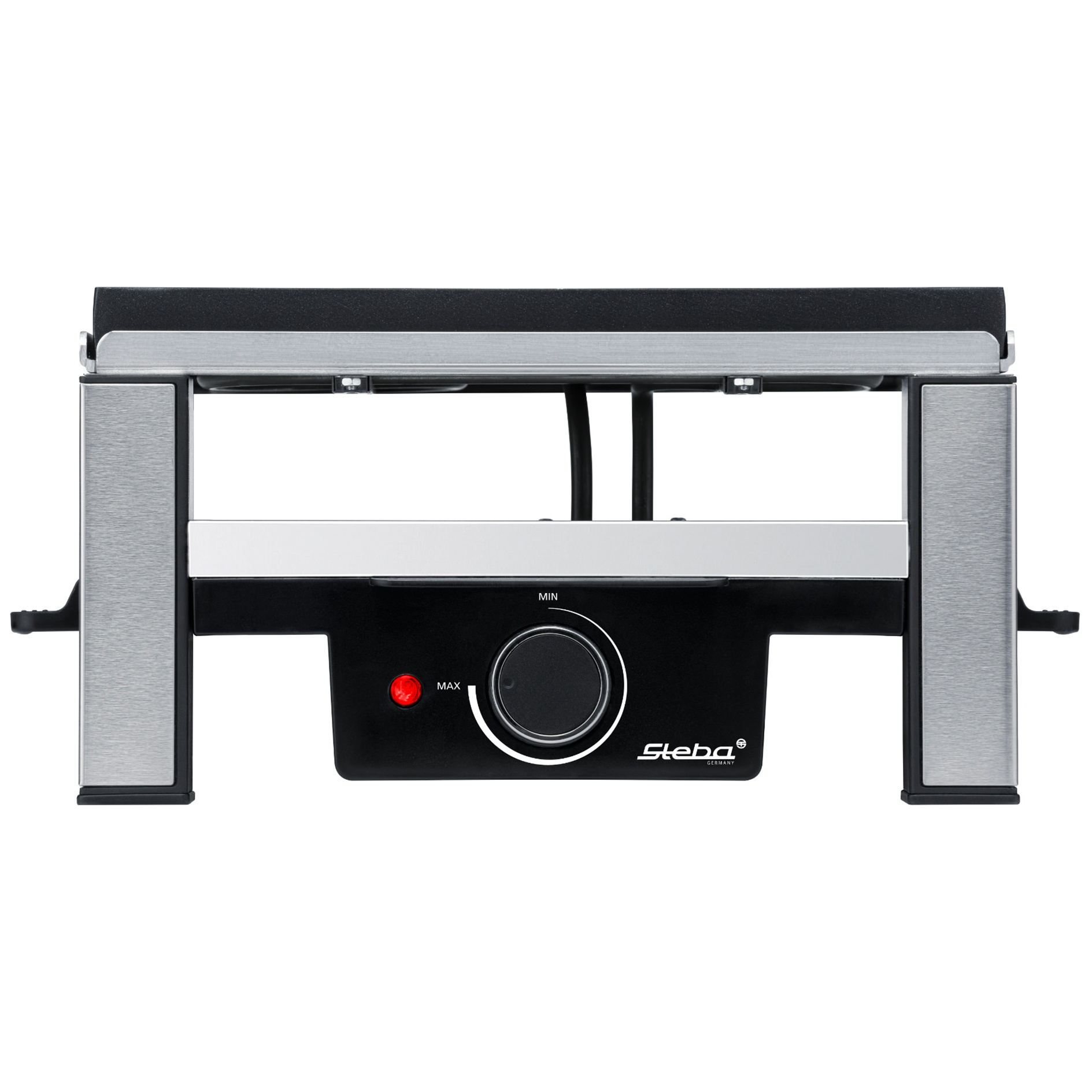 STEBA Guss-Raclette RC 104 - Edelstahl-schwarz - 4 Pfännchen