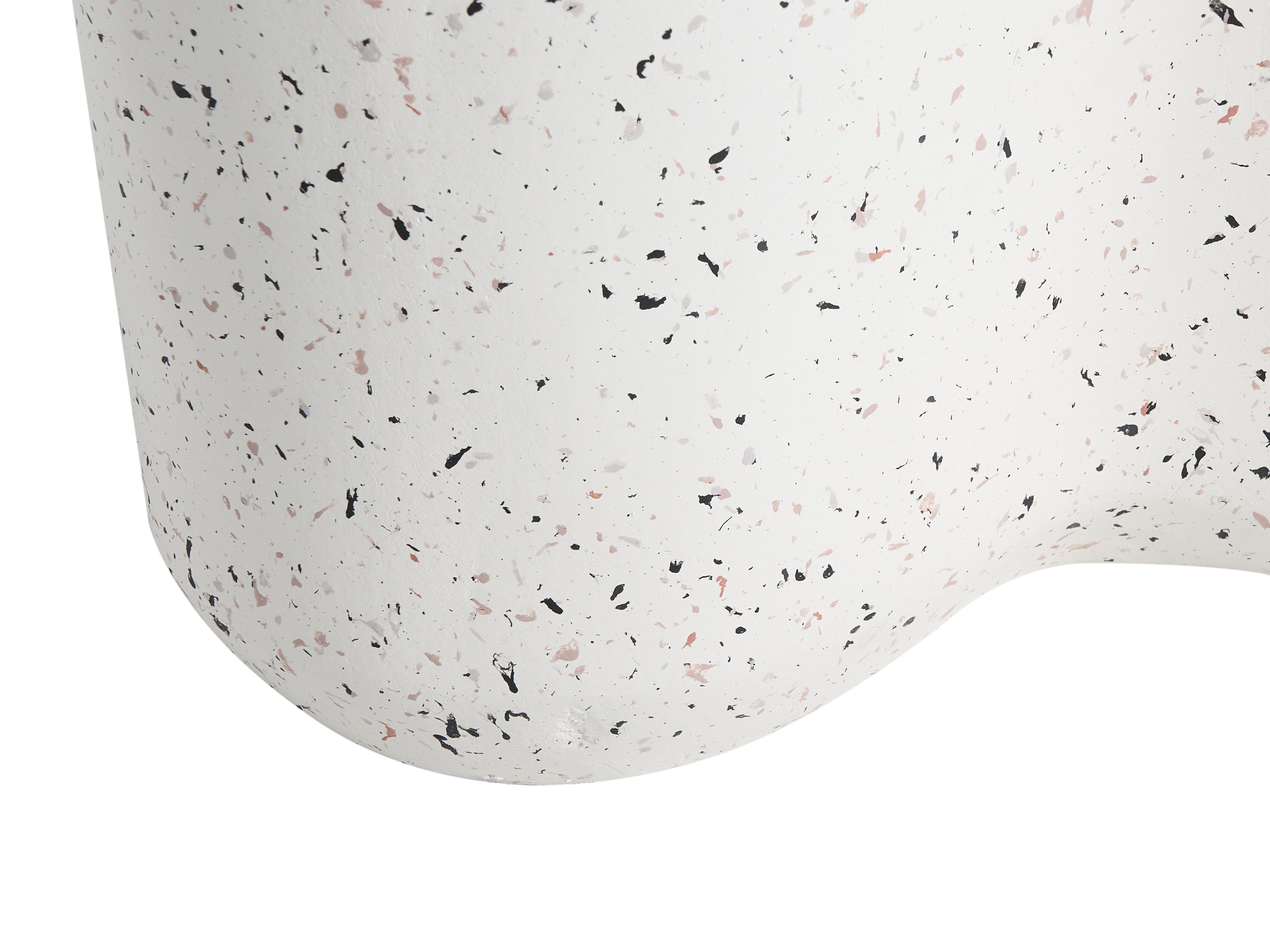 Bijzettafel TELLARO 32 cm 37 cm Terrazzo-effect Wit terrazzo