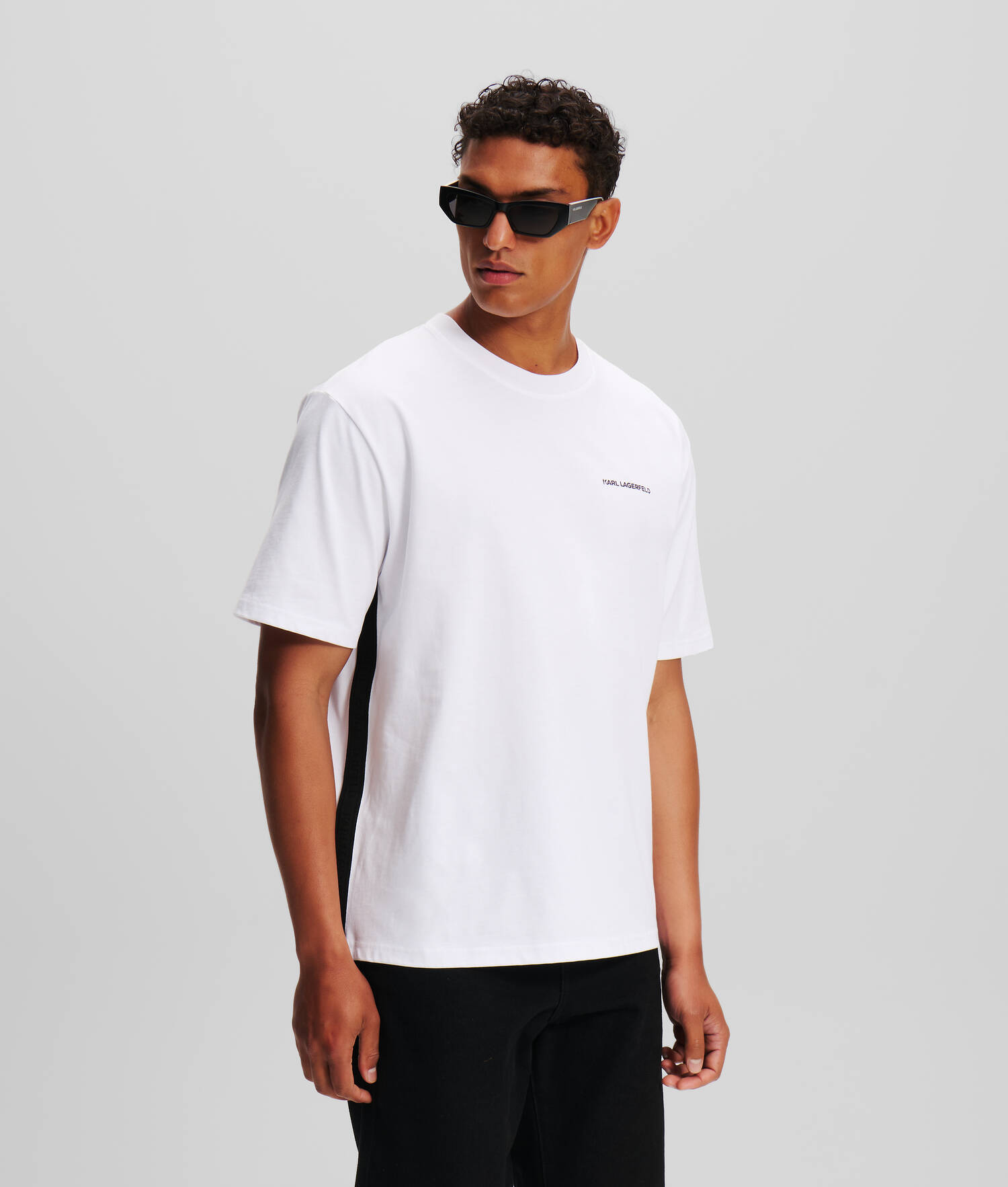 T-SHIRT AVEC GALON À LOGO KARL