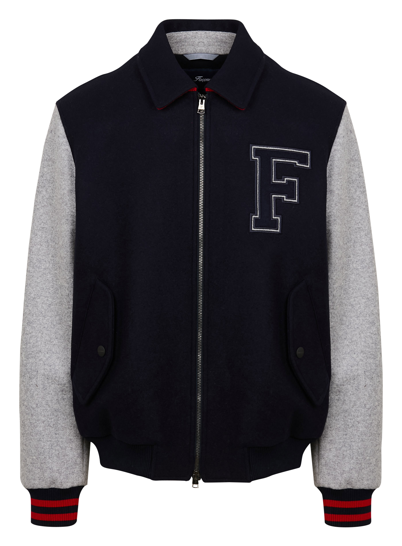 Bomber contrasté en coton | Bleu