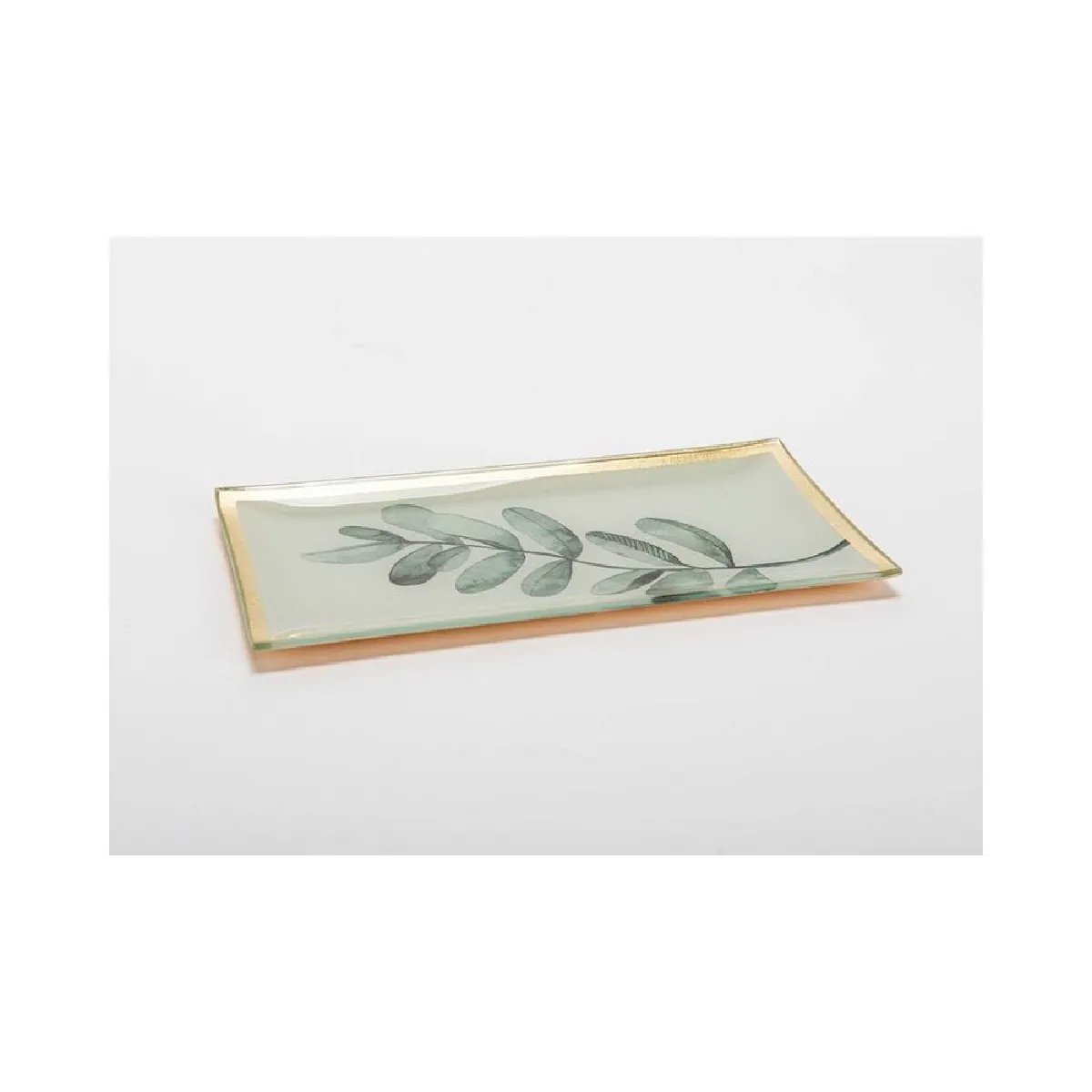AMADEUS Vide Poche en Verre - Feuille