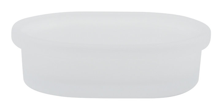 Porte savon en verre blanc, 13,3x9,8 cm, Yoko Misty Spirella