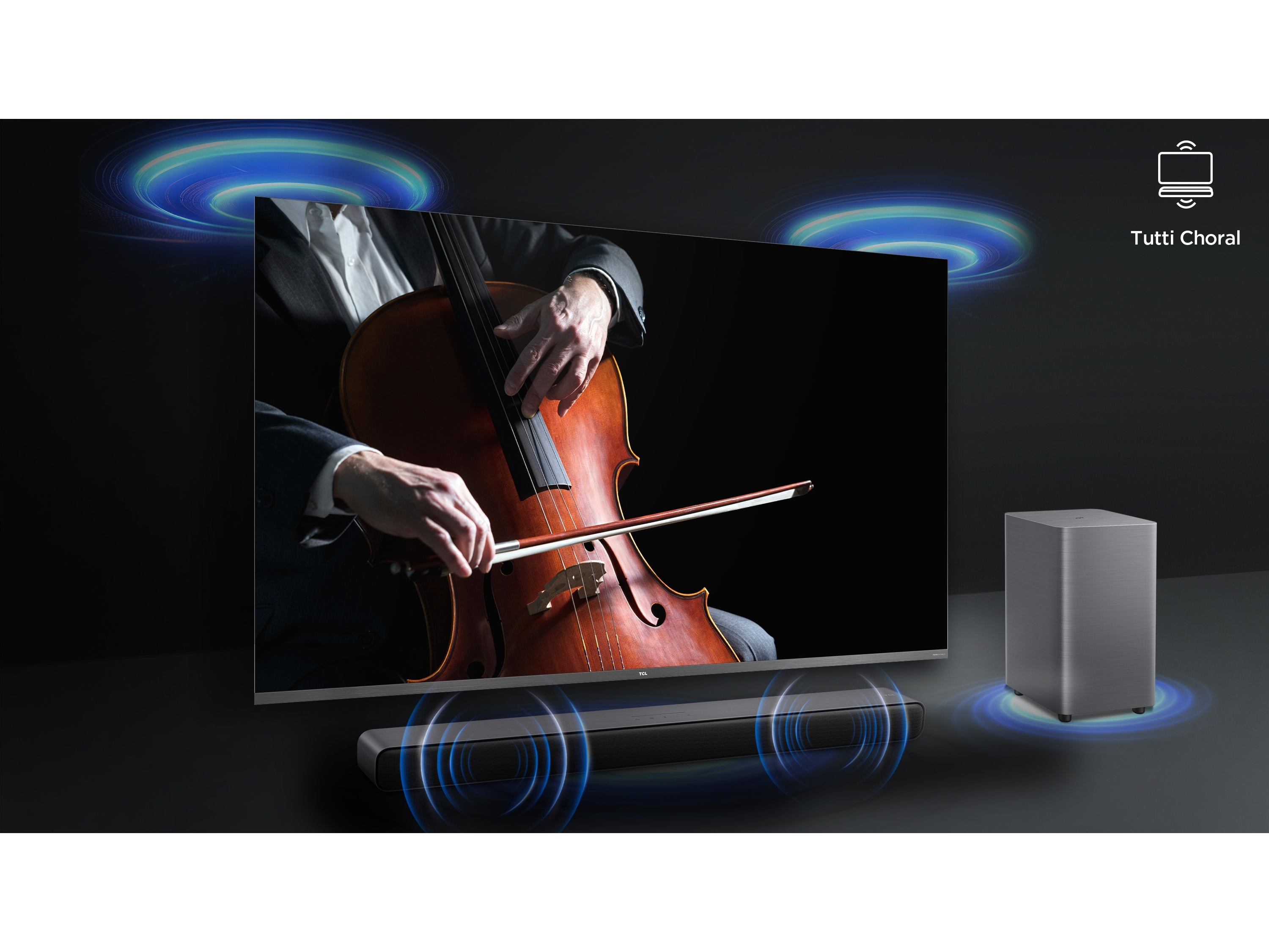 SOUND BAR COM SUBWOOFER TCL S55HE DOLBY ATMOS 2.1 CH 220W