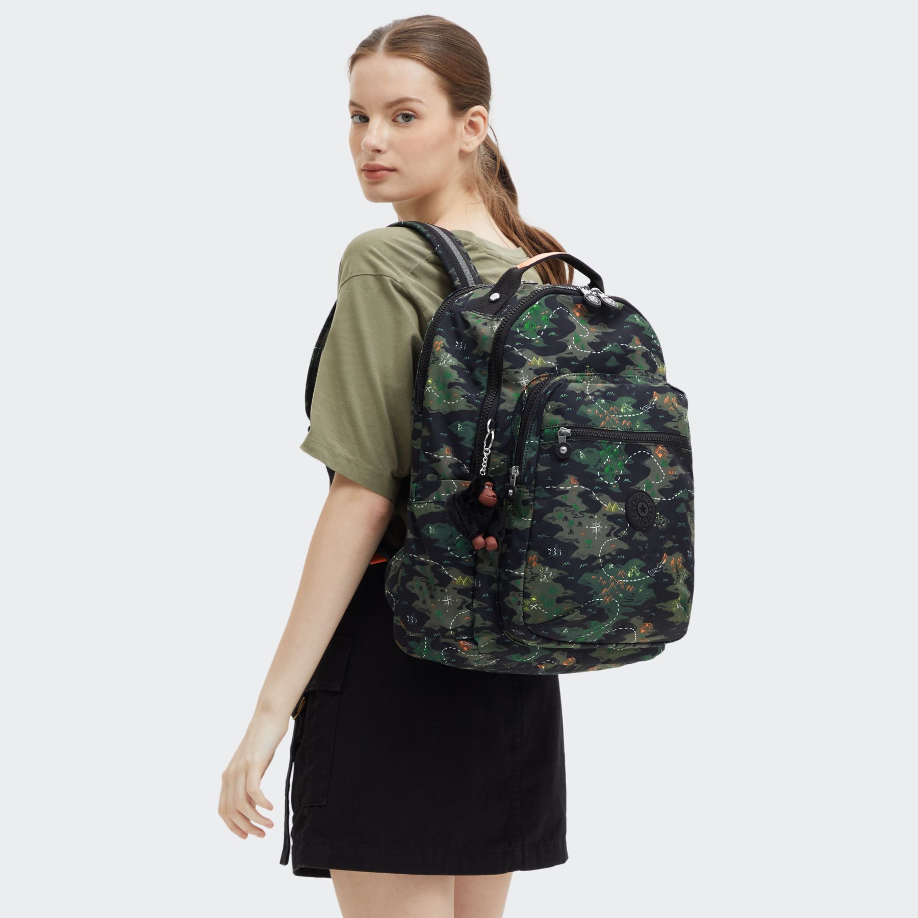 SEOUL LAP Grand sac à dos avec compartiment séparé pour ordinateur portable - Camo Treasure