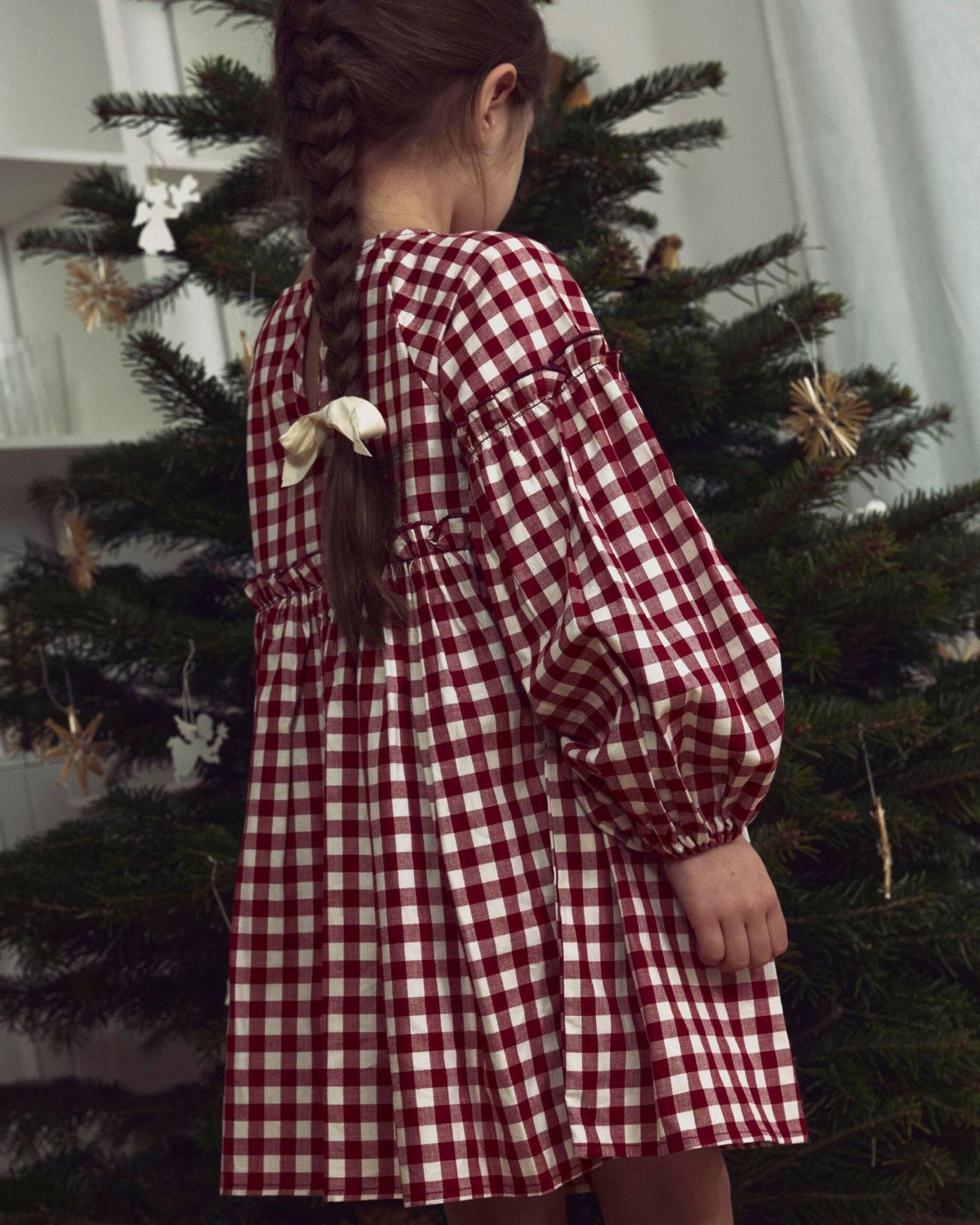 Kjole Barn M/ Volanger – Øko bomull | NMFRIO LS LOOSE DRESS LIL