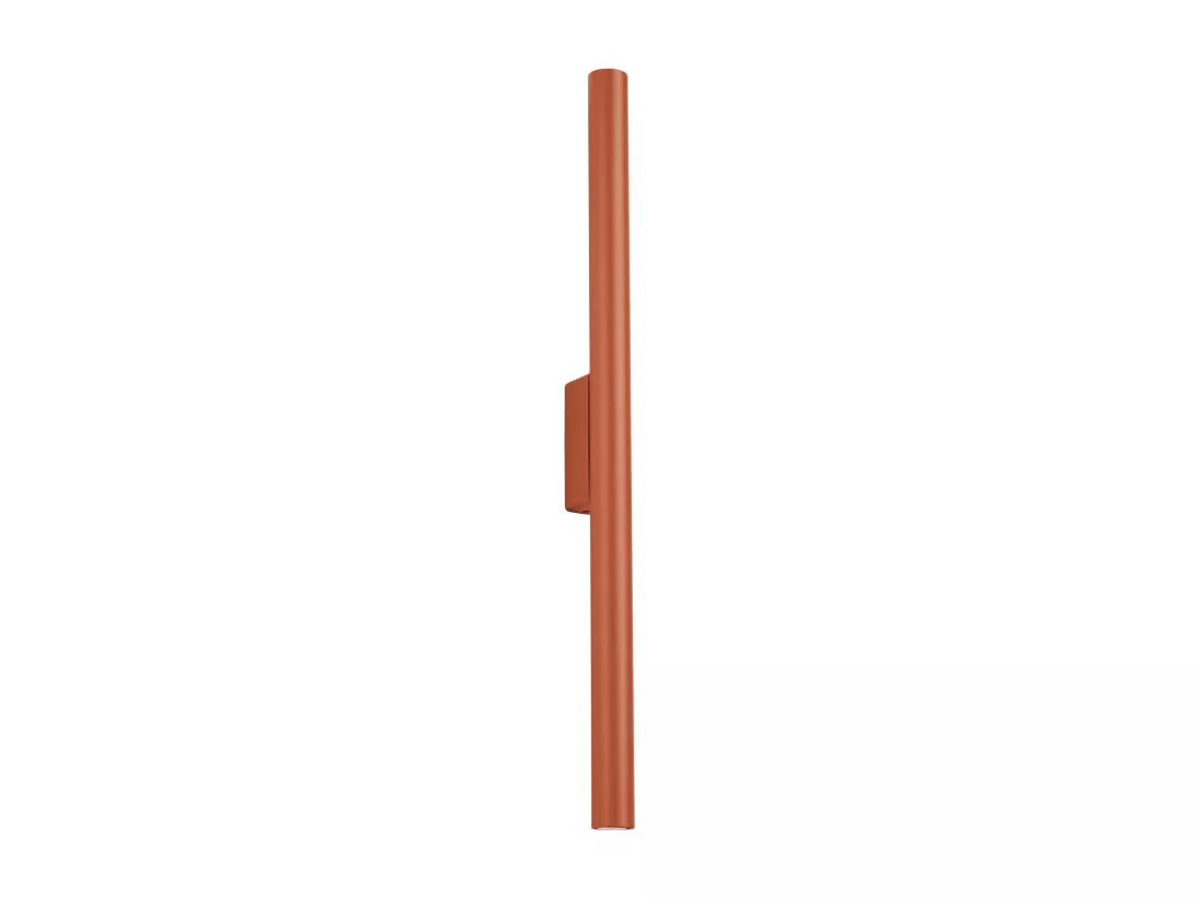 Applique Pastelo moderne en acier - 2 sources lumineuses - L.2,5 x H.50 cm - ocre rouge
