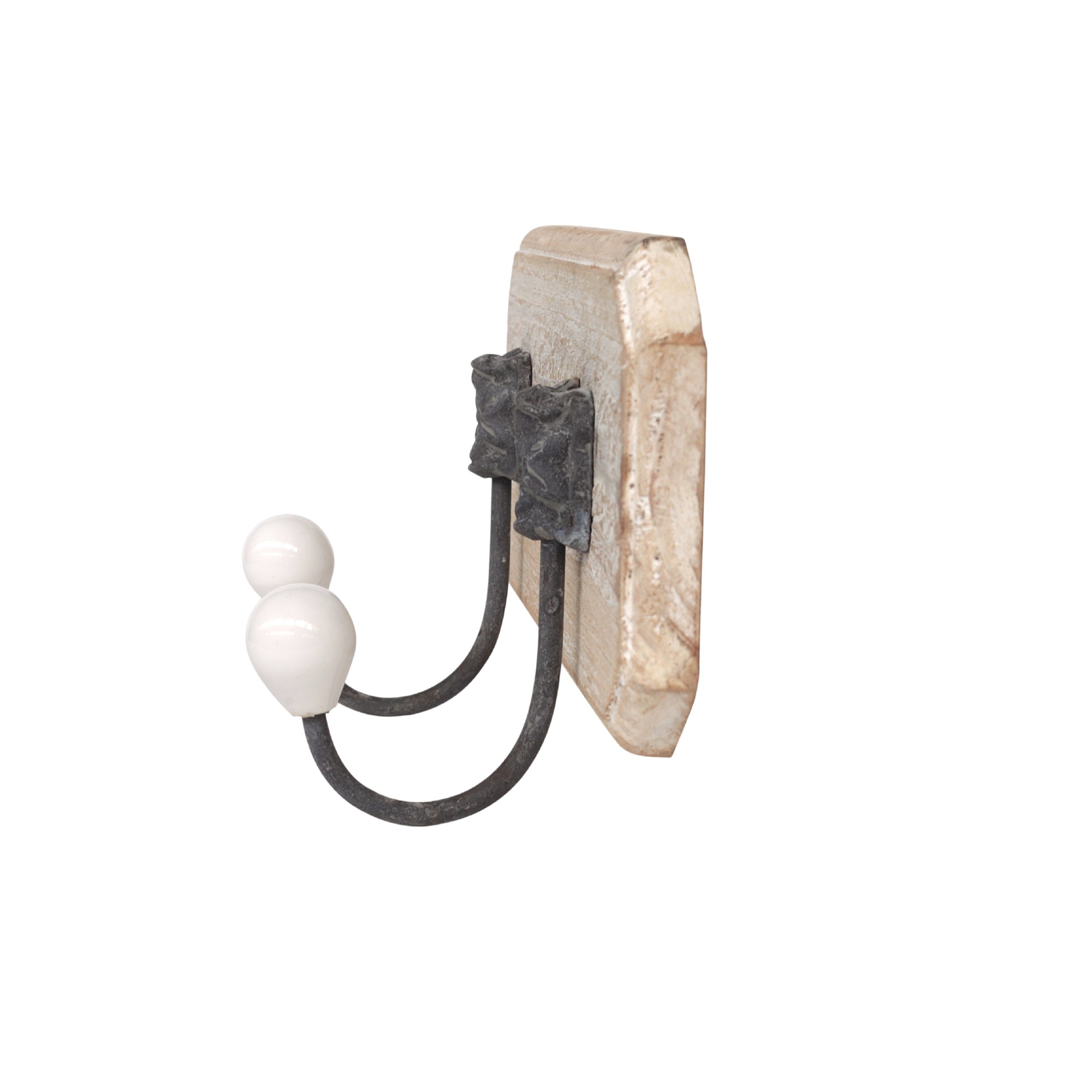 2er Wandhaken, H 15,5 cm, B 28 cm, T 10 cm von fischer's lagerhaus