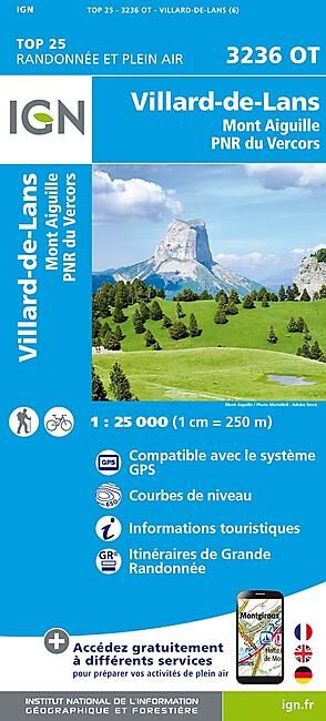 IGN - TOP25 3236OT VILLARD DE LANS 1 25 000