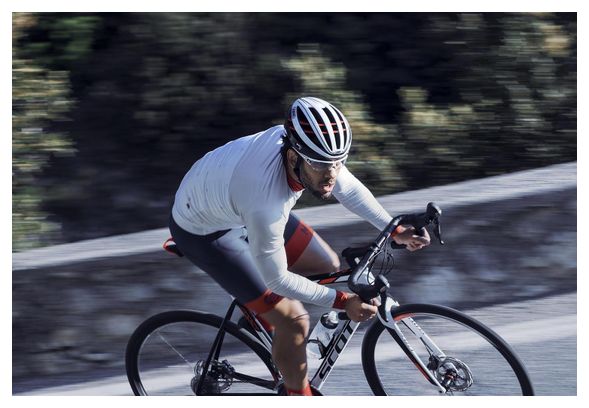 Casque Abus Aventor Blanc Rouge