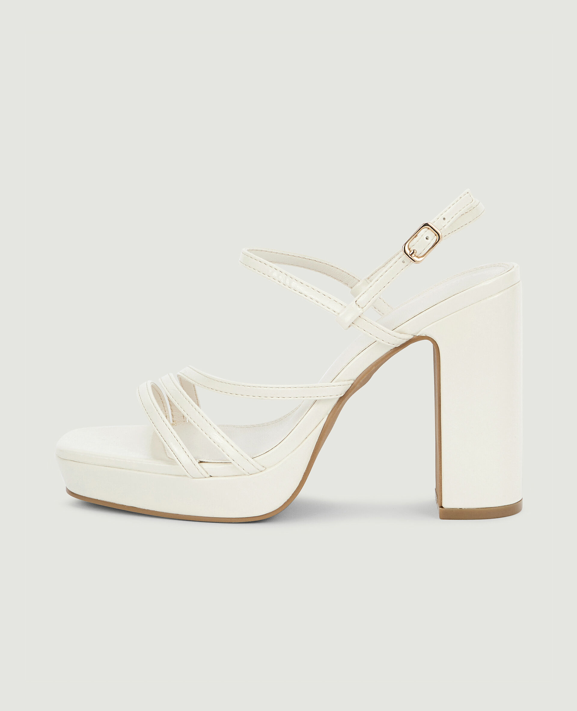 Sandales plateformes avec brides - Beige