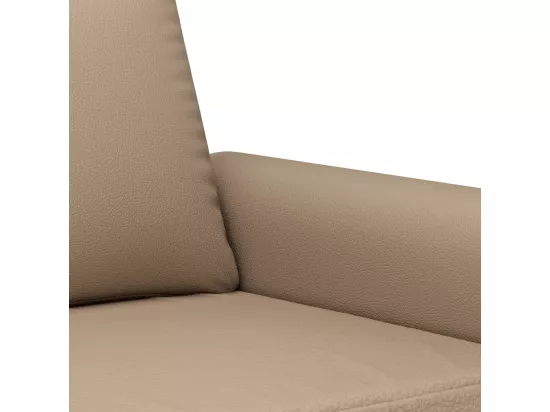 Ensemble de canapés 3 pcs avec coussins cappuccino similicuir